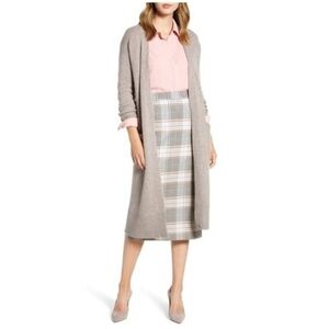 Halogen Wool & Cashmere Long Cardigan (Petite)